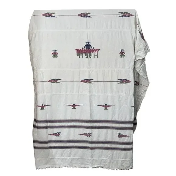 Vintage | Dining | Vintage Guatemalan Woven Textile Birds Cook  display picture 1